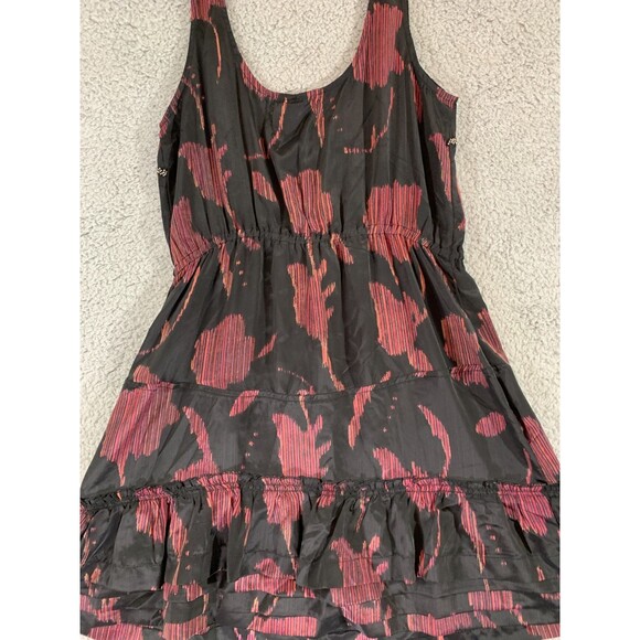 Anthropologie Ecote Beaded Tapestry Dress Red Black Floral Embellished - Picture 12 of 13